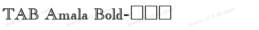 TAB Amala Bold字体转换